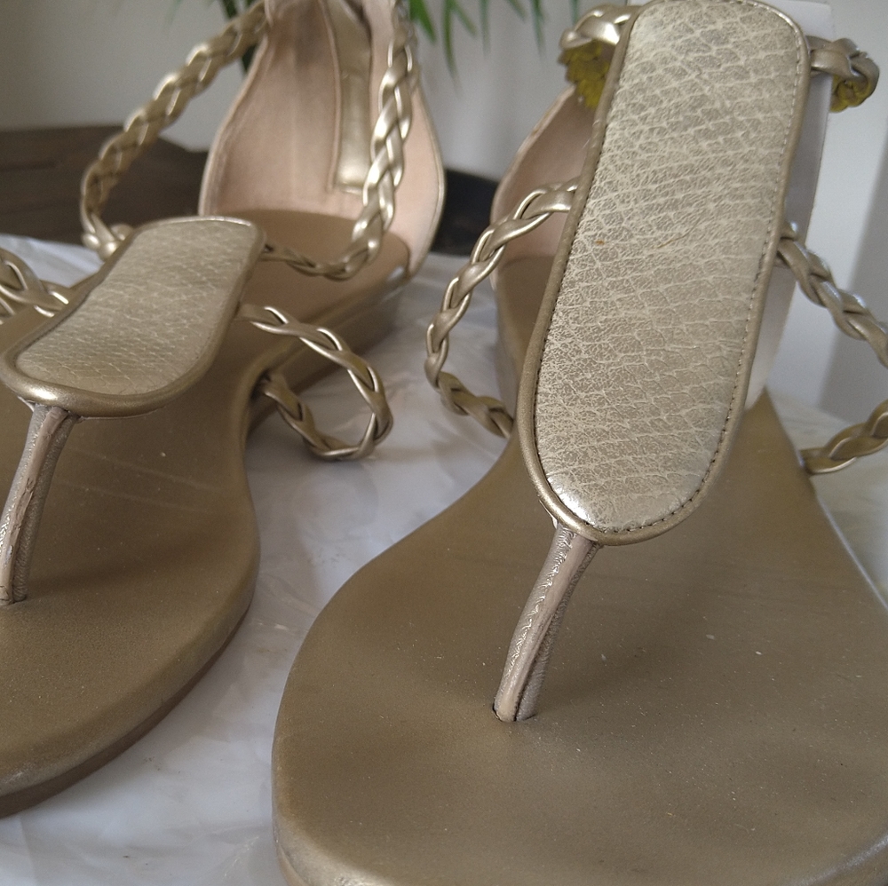 Cole Haan Gold Gladiator Sandals